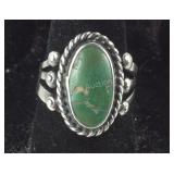 Vintage Green Turquoise Ring, 5.4 grams, Sterling
