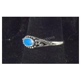 Petite Turquoise Ring Made in Thailand, 1.1