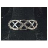 Crossover Ring, 2.5 grams, Sterling Silver, size