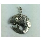 Silver Tone Koi Fish Pendant