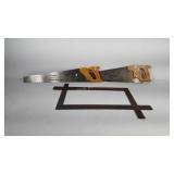 Tools, Craftsman and Disston hand saws, and two