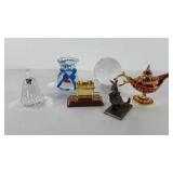 Mixed group, includes glass art goldfish in bag,