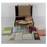 Small trunk of cards and stationary