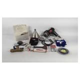 Tools, Craftsman drill, electrical tape, Husky