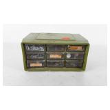 Small organizer of hardware, includes screws,