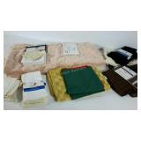 Linens group, includes napkins, window sheers,