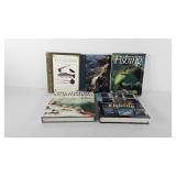 Five fishing books, includes Freshwater fishing,