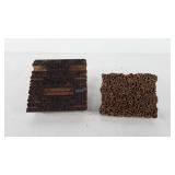 Two wooden printing blocks