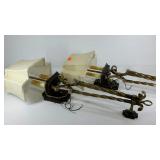 Wall mount light fixtures, 34" long, previously