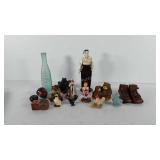 Mixed group, includes figurines, porcelain doll