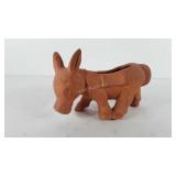 Terracotta donkey planter, 11", ear has been