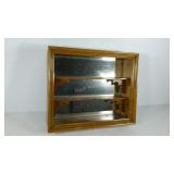 Pine shadow box, mirrored wall mount, looks to be