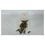 Shells and spent cartridges in plastic storage