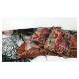 Throw blankets, two pillows