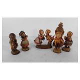 Wooden Figurines, includes five Juan Ferrandiz