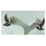 Sterling silver hummingbird earrings