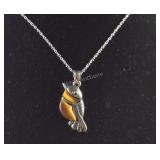 South African tigers eye necklace 20in stainless