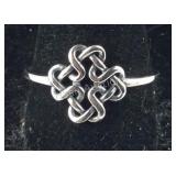 Size 10 Sterling silver Celtic knot ring