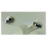 Sterling silver baby elephant earrings