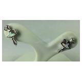 Sterling silver stud earrings ballet dancer