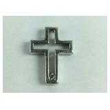 Genuine Diamond Accented Cross Pendant, 3.2