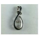 Genuine Blue Diamond and Floating CZ