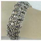 ELCO Silver Bracelet, Marked Sterling, size 7.5"