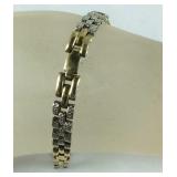 Two-Toned Bracelet, Marked 925, size 8"