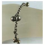Vintage Bell Ankle Bracelet, 11.1 grams, Sterling