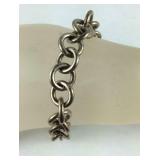 Heavy Silver Charm Bracelet, 31.8 grams, Sterling