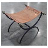 Vanity Stool, heavy iron cradle style legs with