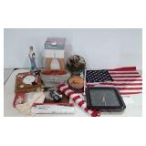 Wall clock, sports theme photo frame, planter,