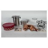 Kitchenwares, includes canisters, copper fish