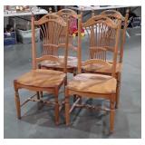 Set of 4 Dining Chairs, dusty but all in solid