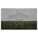 Vanity stool, 18", metal frame
