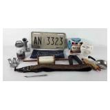 Mixed group, includes license plate, diamond