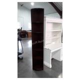 Corner Curio trinket Shelf, dark brown finish