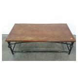 Coffee table, metal base, needs cleaned, seller