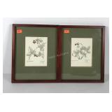 Berry prints, Signed B. Neff, both numbered