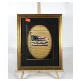 Patriotic picture, flag on background of