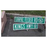 Road Signage, Kings Hwy, Turnpike Feeder Rd. St.
