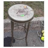 Industrial metal Stool, 12x24" seating