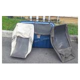 Mower Parts. Large tote with lid set of