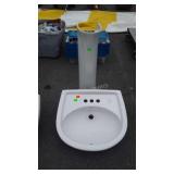 New American Standard Pedestal Vanity Sink, white