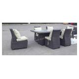 7pc Outdoor Wicker Table Set by Lane Venture, 8