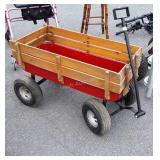 Red Wagon with removable stake sides