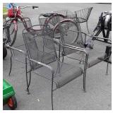 Set of 4 Wrought Iron Chairs, nice solid