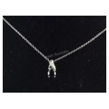 Sterling Australian black tourmaline earrings and