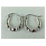 Sterling silver inside out hoop earrings 2.8g
