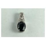 1.22ct Australian black tourmaline platinum bond